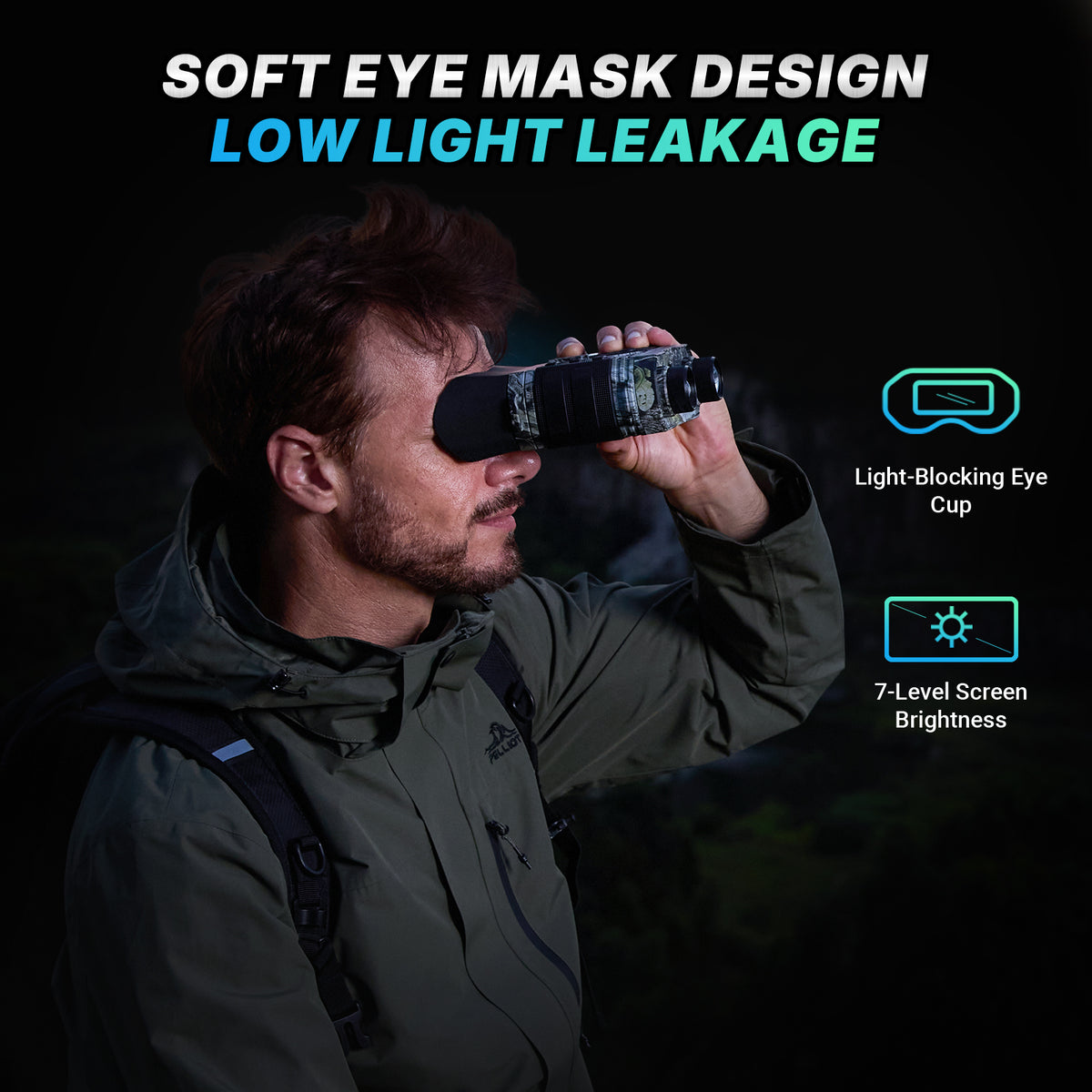 4K Night Vision Binoculars for Adults, 8X Digital Zoom, 1300FT Range