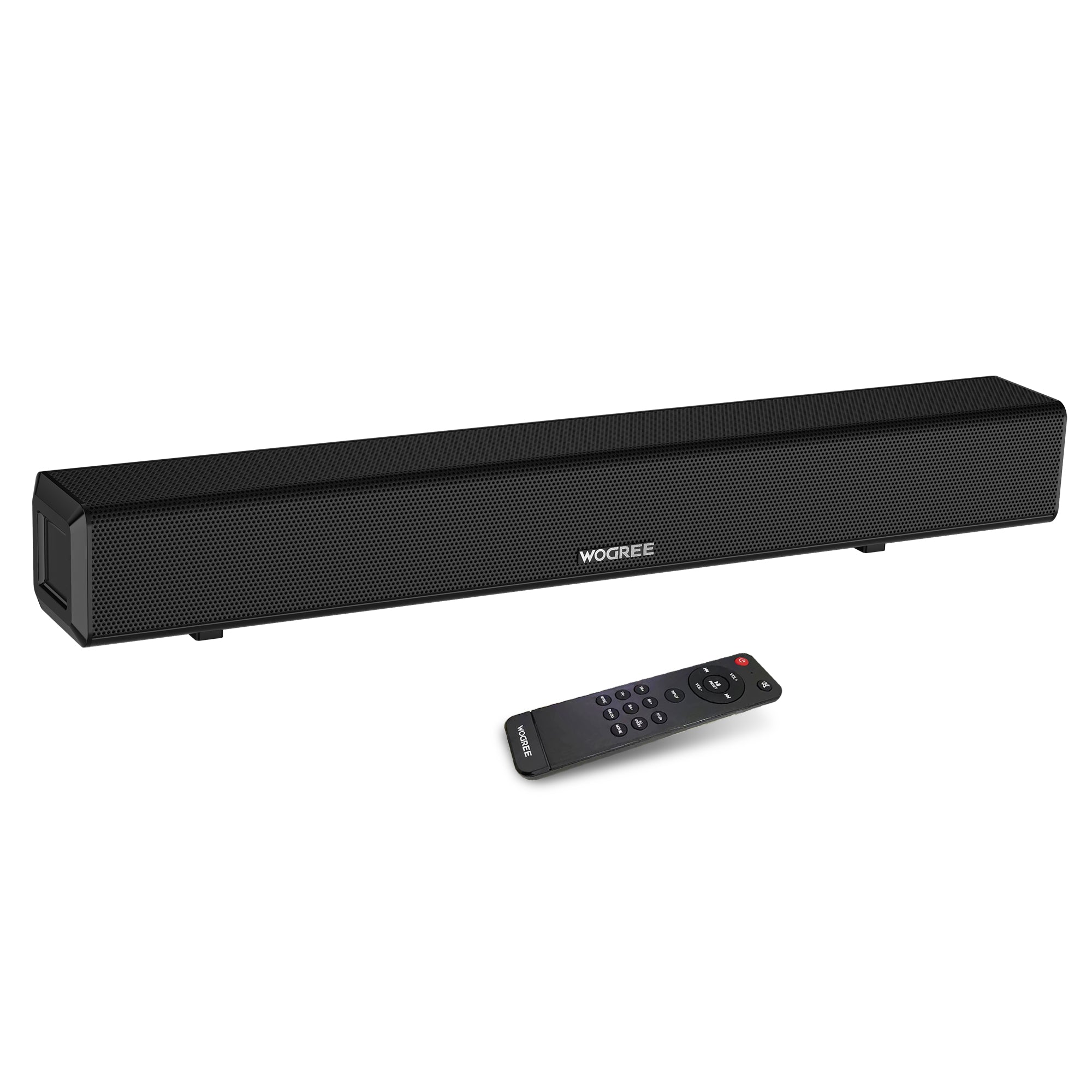 Wogree 2.1ch Soundbar with Built-in Subwoofer, 80W 24 Inch Compact Sma