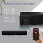 Wogree Mini Soundbar 16-Inch 50W with Bluetooth, Optical, AUX, USB Connection, Small Sound Bar Speakers System for TVs, Home Theater, Gaming, Projectors, PCs, Tablets, Phones
