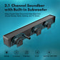 Wogree 2.1ch Soundbar with Built-in Subwoofer, 80W 24 Inch Compact Small Sound Bars for TVs, Home Audio TV Speakers Support Bluetooth, HDMI-ARC, Optical, AUX, Line-in, and USB Input